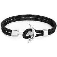 Treat Republic Personalised Men'S Nautical Black Rope Anchor Bracelet