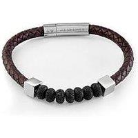 Treat Republic Personalised Men'S Leather Beaded Bracelet