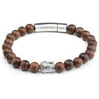 Treat Republic Personalised Men'S Wooden Buddha Bracelet