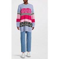M05Ch1N0 Jeans Knitted Peace Sign Dress - Fantasy Print Lilac