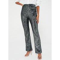 V By Very X Carol Byrne Sequin Trousers - Silver