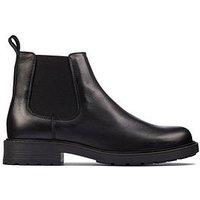 Clarks Orinoco2 Lane Wide Fit Boots - Black Leather