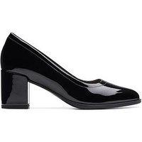 Ladies Clarks Smart/Casual Slip On Block Heeled Court Shoes * Freva55 Court *