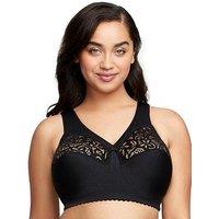 Glamorise Magiclift No Wire Cotton Support Bra - Black