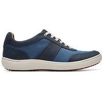 Clarks Nalle Fern Wide Fit Shoes - Navy Combi