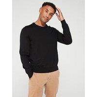 Boss Baram-L V-Neck Jumper - Black