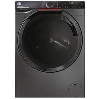 Hoover H-Wash 700 H7W 412Mbcr-80 12Kg Load, 1400 Spin Washing Machine, A-Rated - Graphite With Chrome Door