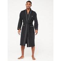 Polo Ralph Lauren Jersey Pipping Robe - Black