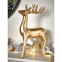 Very Home Stag Christmas Ornament - Gold