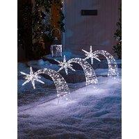 Very Home Set Of 3 Shooting Star Pathfinders Outdoor Christmas Lights