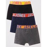 Jack & Jones Junior Boys Crazy Solid 3 Pack Trunks - Multi