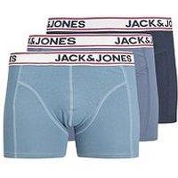 Jack & Jones Junior Boys Jake 3 Pack Trunks - Navy Blazer/Coronet Blue/Vintage Blue