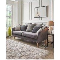 Very Home Lisa Fabric 3 Seater Scatterback Sofa - Grey - Fsc Certified