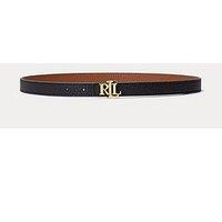 Lauren By Ralph Lauren Leather Skinny Belt - Black