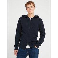 Armani Exchange Zip Through Hoodie - Navy