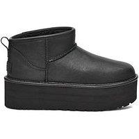 Ugg Classic Ultra Mini Platform Boots - Black Leather