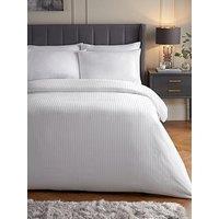 Very Home 300 Thread Count Soft Touch Sateen Stripe Duvet Cover Set