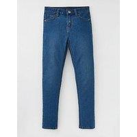V By Very Girls Mid-Wash Skinny Jeans - Blue