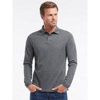 Barbour Essential Long Sleeve Sports Polo Shirt - Grey