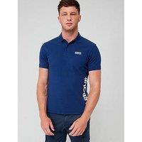 Barbour International Very Exclusive - Bold Full Collar Polo Shirt - Blue