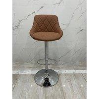 Very Home Diamond Stitch Faux Leather Bar Stool - Tan- Fsc Certified
