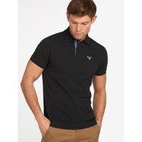 Barbour Tartan Pique Polo Shirt - Black