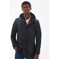 Barbour Game Hooded Wax Parka - Black