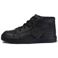 Kickers Tovni Hi Top School Shoe - Black