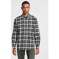 Diesel Regular Fit Flannel Checked Shirt - Black