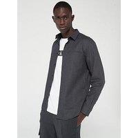 Calvin Klein Flannel Solid Shirt - Grey