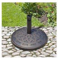 Outsunny Patio Umbrella Stand Parasol Base 14Kg Round Bronze