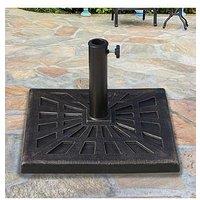 Outsunny Patio Umbrella Stand Parasol Base - 15Kg Square - Bronze