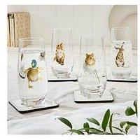 Royal Worcester Wrendale Designs Set Of 4 Hi Ball Glasses