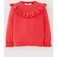 Mini V By Very Girls Pink Frill Detail Jumper