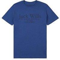 Jack Wills Boys Script Short Sleeve T Shirt - True Navy