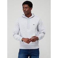 Lacoste Fleece Jersey Overhead Hoodie - Light Grey