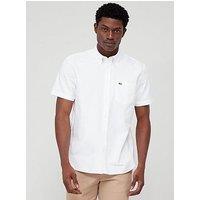 Lacoste Short Sleeve Oxford Shirt - White