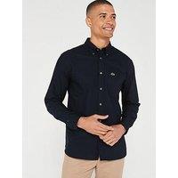 Lacoste Long Sleeve Oxford Shirt - Navy