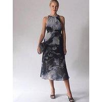 Religion Halterneck Destiny Midi Mist Dress - Grey