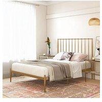 Dorel Home Giulia Modern Double Metal Bed Frame - Gold - King