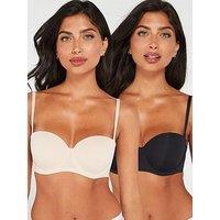 Dorina Lightly Padded Michelle 2 Pack Bandeau Bra - Multi