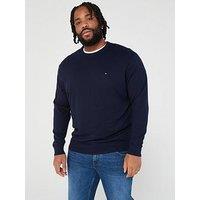 Tommy Hilfiger Bt-Pima Org Ctn Cashmere Cn-B - Navy