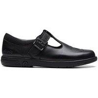 Clarks Older Kid Jazzy Tap School Shoe - Black