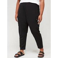V By Very Curve Tapered Leg Cargo Stretch Crepe Trouser