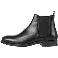 Jack & Jones Jack & Jones Leather Chelsea Boots - Black