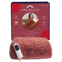 Dreamland Intelliheat Cuddle Up Heated Throw - Terracotta