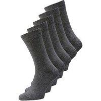 Jack & Jones 5-Pack Formal Crew Socks - Dark Grey