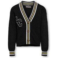 Only Kids Girls College Knitted Cardigan - Black