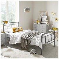Very Home Freddie Children'S Metal Single Bed Frame With Mattress Options (Buy & Save!) - Grey - Bed Frame With Premium Mattress