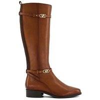 Dune London Dune Tup Leather Knee High Riding Boots - Tan